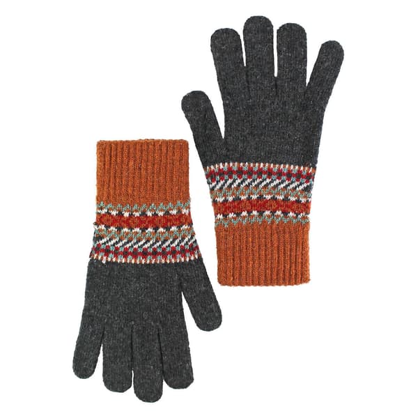 - Herre Uldhandsker | Søde Fairisle-handsker til vinteren Orange One Size
