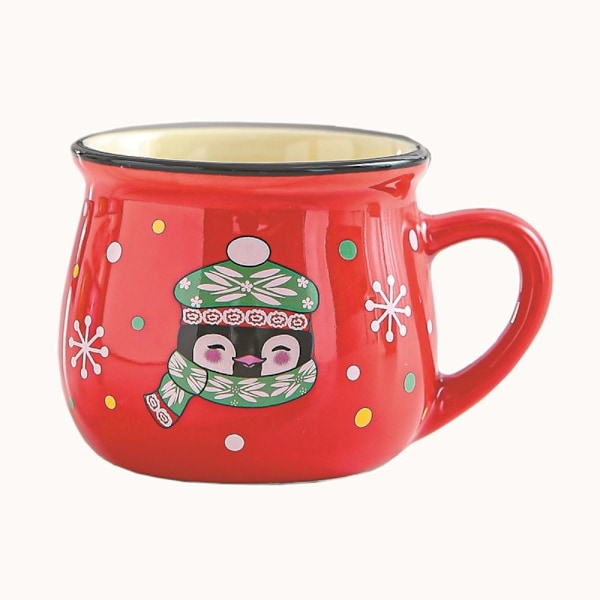 Keramisk julekop kaffekop RØD PINGVIN RØD PINGVIN Red Penguin Red Penguin