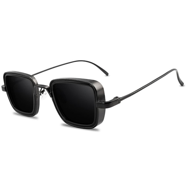 Vintage Metal Steampunk Solbriller Stilful Retro Shades UV400 Briller Black-Black