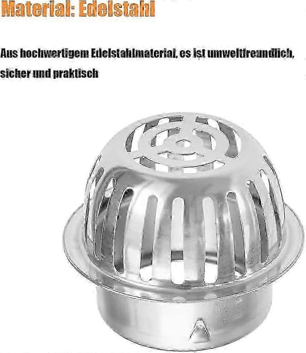 Nedløbsrørsbeskyttelse - Bladfang til nedløbsrør - Rustfrit stål bladfang til nedløbsrør - 100 mm - Bladfang - Forebyg blokeringer Edition