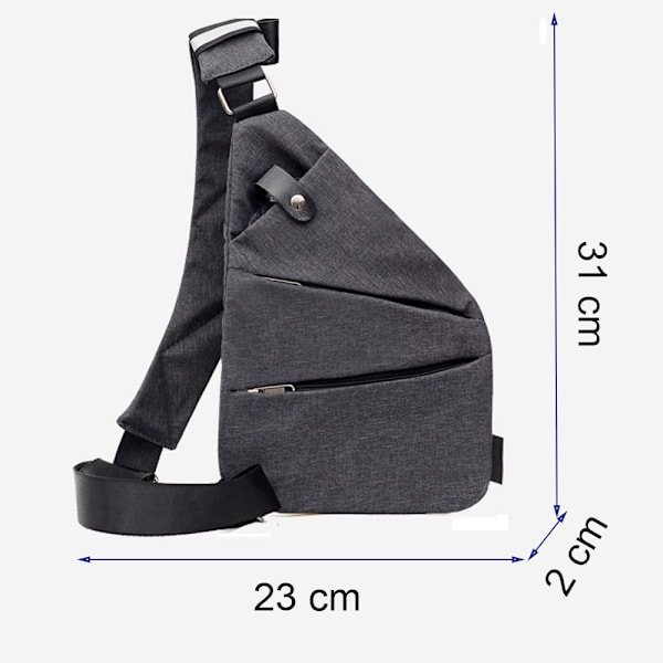 Herrar Casual Axelväska Resa Crossbody Väska Gray
