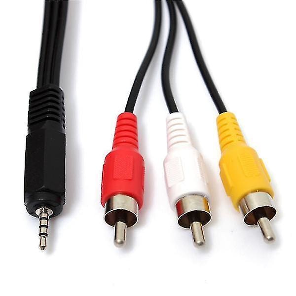 (Labour Day-kampagne!) For 1.5m/1.2m 2.5mm Jack Han Stik Til 3 RCA Han Phono Lyd Video AV Ud Kabel WS29307
