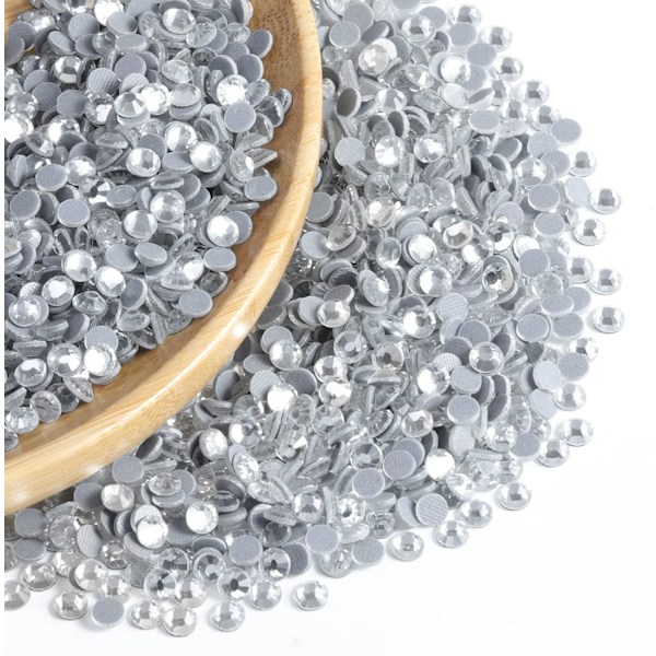 8000 kpl Klara Hotfix Strass -koristeita, SS6, 1,9–2,1 mm, askarteluun ja vaatteisiin, kristalli SS6 Crystal