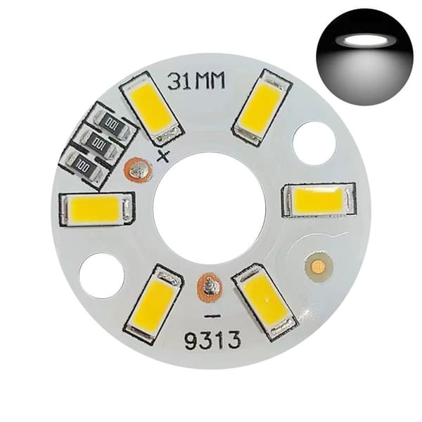 5 stk. LED lyskilde chip lysdiode 3&3W 3&3W 3&3W 3&3W