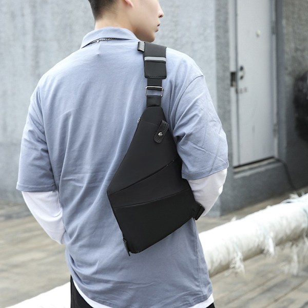 Herrar Casual Axelväska Resa Crossbody Väska Black
