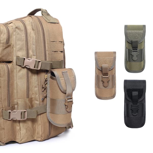 Solbriller Taktiske Briller Robust Etui med Bælteclips Khaki