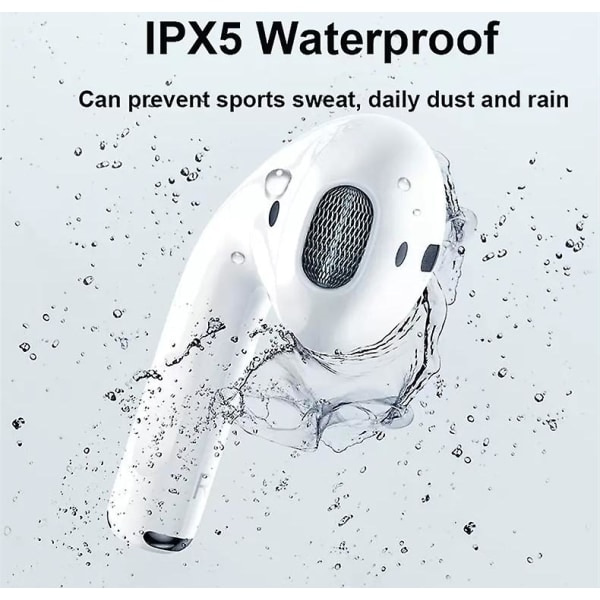 Earpods Pro 5 Langattomat Bluetooth-kuulokkeet Kuulokemikrofoni Nimenmuutos GPS-tuki Ios/android Valkoinen 4.4*4.5*2.1cm