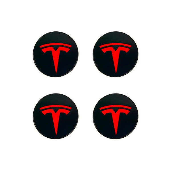 XYC Tesla Model 3 vanteille soppa - tummanharmaa hopea logo (neljän pakkaus)