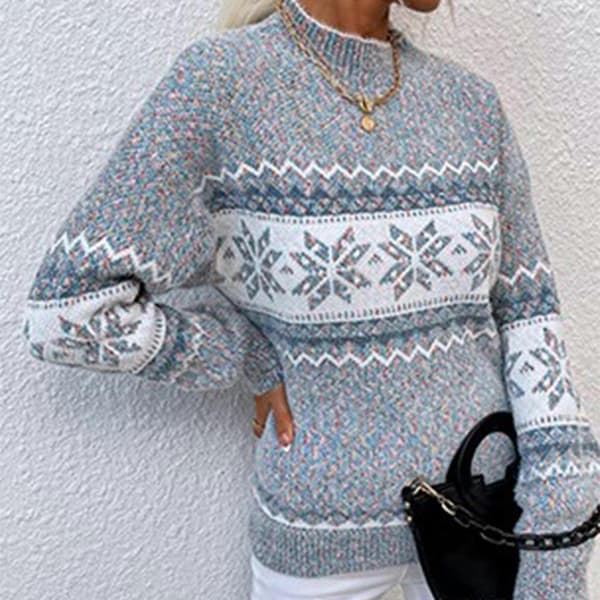 Dame Pullover Genser Julegenser Varm Pullover Gensere Julegenser Jule Turtleneck Genser Rosa X Pink L