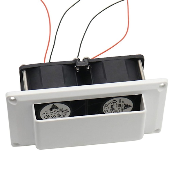 for DC 12V Emhætte Udsugningsventilator til Campingvogn Trailer Universal RV Interiør Luft Whit High power White