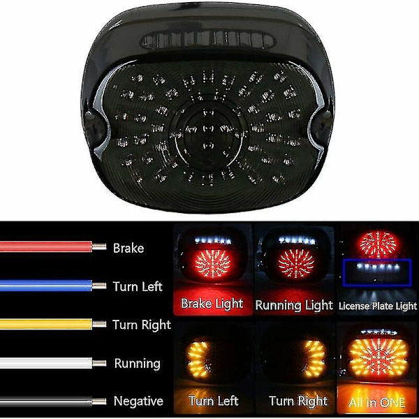 LED-motorcykel eftermontering speciel bageste multifunktions-LED-baglygte med blinklys på baglygte til Harley - Davidson