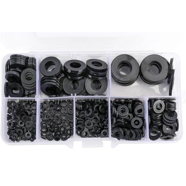 550 Stk Nylon Flat Skive Sortimentsett Metrisk Ring