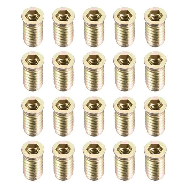 20 kpl Kierretapit Mutteri Puukalusteet Ruuvattava Mutteri M6X17MM M6x17mm