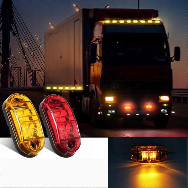 Positionslygte LED Marker til Lastbiler 12 stk