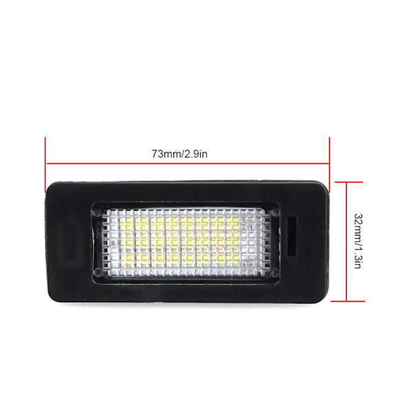 2 st BM-W E39 E60 Registreringsskylt Ljus 6000k Vit Inget Fel Led Nummer Registreringsskylt Ljus För BM-W E90 E91 E92 E61 E60 E70 E71