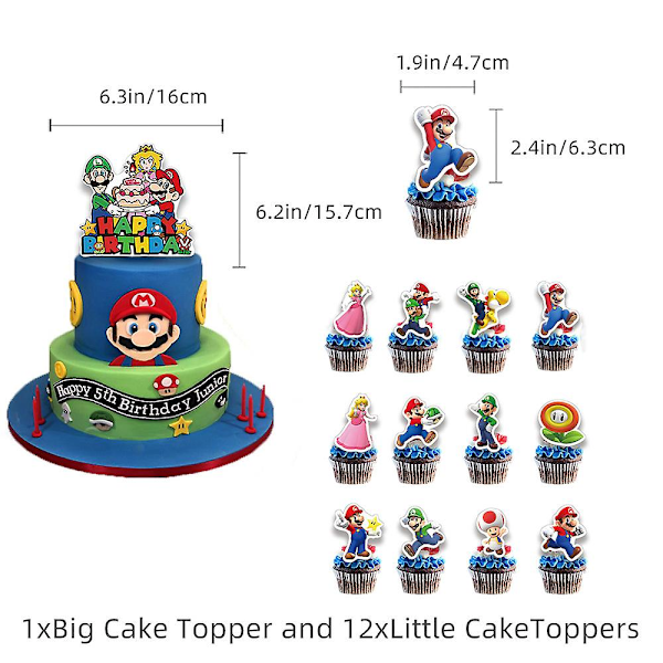 Easter Sale! Super Mario Theme Birthday Party Balloon Banner Decoration