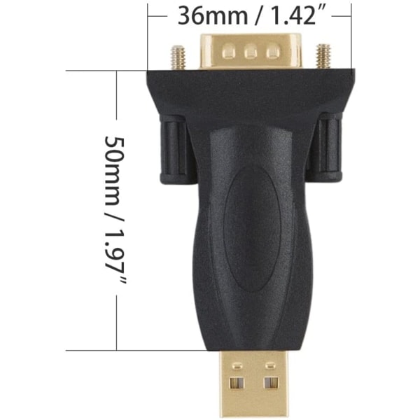 USB til RS232-adapter med chipset, USB til DB9 seriell konverter