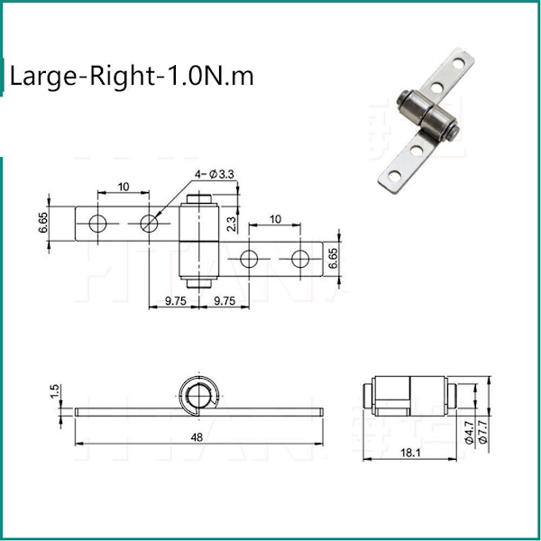 360 Graders Vridbar Dämpningsgångjärn Små Metallgångjärn SET SET SET SET