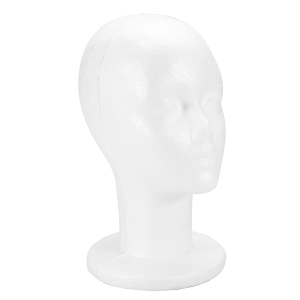 1 stk. kvinnelig skumdukke mannequin hode parykk styling hatt hodeplagg display modell