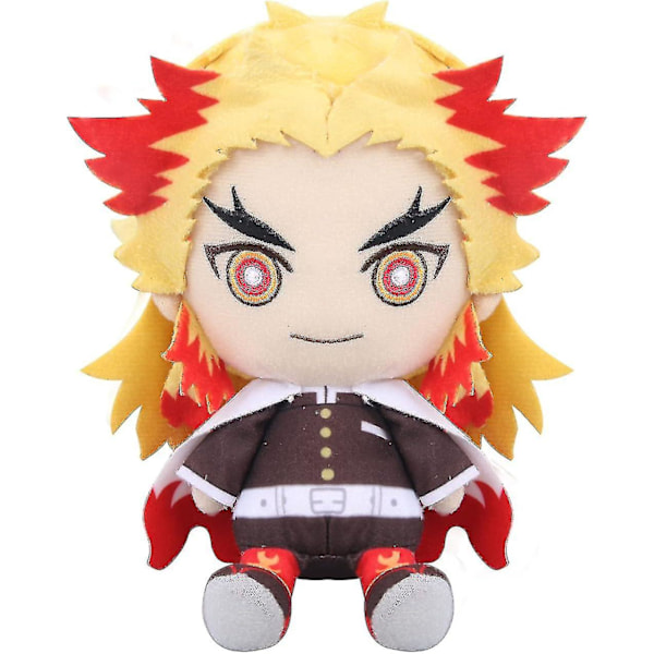 Plush Dukke Anime Figur Kyoujurou/uzui Tengen Fyldt Plushie Søde Legetøj Nøglering Cosplay Rekvisitter Halloween (rengoku Kyoujurou, 18cm/7inch)