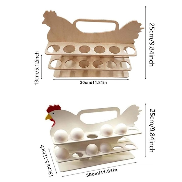 Egg oppbevaringsstativ Eggleggingsstativ BRUN Brown