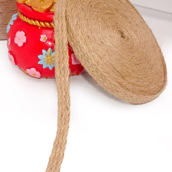 Flätat säckbandsrep Jute-rep 1CM 1cm