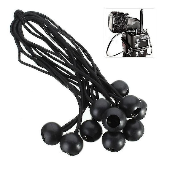 50 stk. Telt Elastiske Bolde Stropper Plastik Kuglehoved Bungee Snore Trampolin Bagagestropper Teltbinding