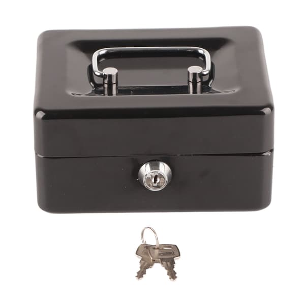 Portable Lockable Cash Box For Small Business, Multifunctional Storage Solution Keeps Important Items Safe With Durable Steel Construction