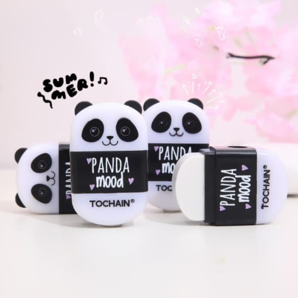 3 stk. Panda Design Blyant Viskelædere Børn Studenter Papir Blyant