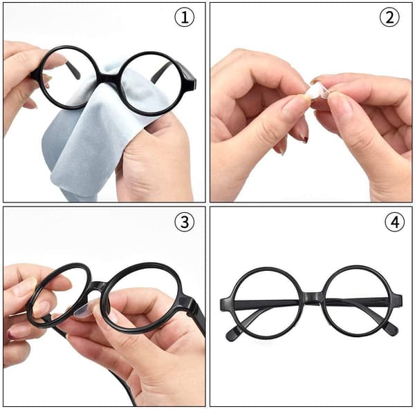 Næsepuder til briller silikone transparent 5 par (19 mm)
