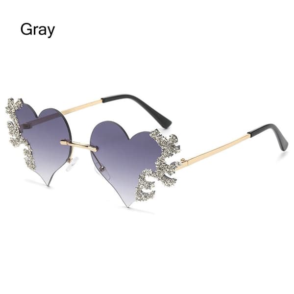 Flame Heart aurinkolasit HARMAA Gray