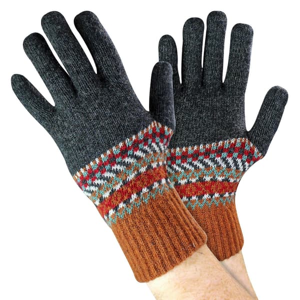 - Ullhandskar för män | Vinter Söta Fairisle-handskar Orange One Size