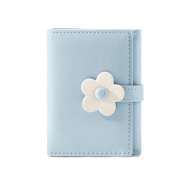 Enkel och söt liten blomma studentplånbok, trendig tri-fold damplånbok