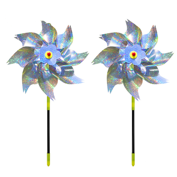 (Specialerbjudanden) Reflekterande Fågelskrämma Vindsnurra Silver 2-pack