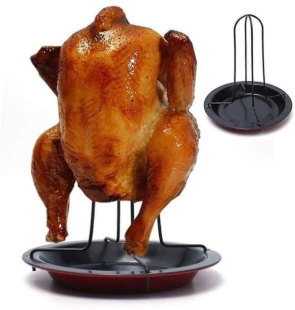 Kyllinggrill for ovn, Høyde: 19cm, Rustfritt stål/stål, Svart