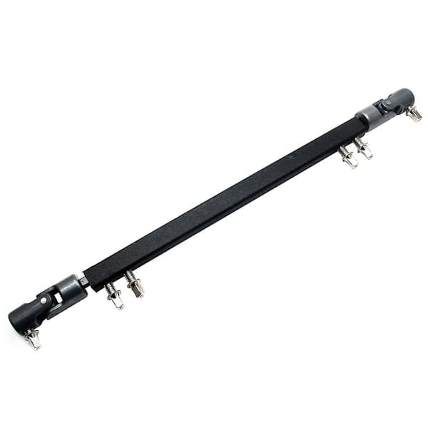 Dobbelt Kick Drum Pedal Drivaxel Stål Bastrumpedal Länkarm, Sort