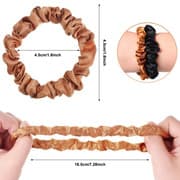 24 stk små satengscrunchies i silke, elastiske hårbånd, elastiske hestehaleholdere for kvinner og jenter