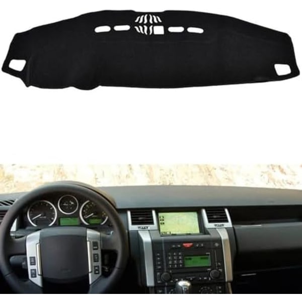 Passer til Land Rover Range Rover Sport 2006-2009, Instrumentbræt Cover, Skridsikker Instrumentbræt Måtte, Sort Instrumentbræt Betræk, Biltilbehør, Lhd Rød Kant Lhd Black Edge