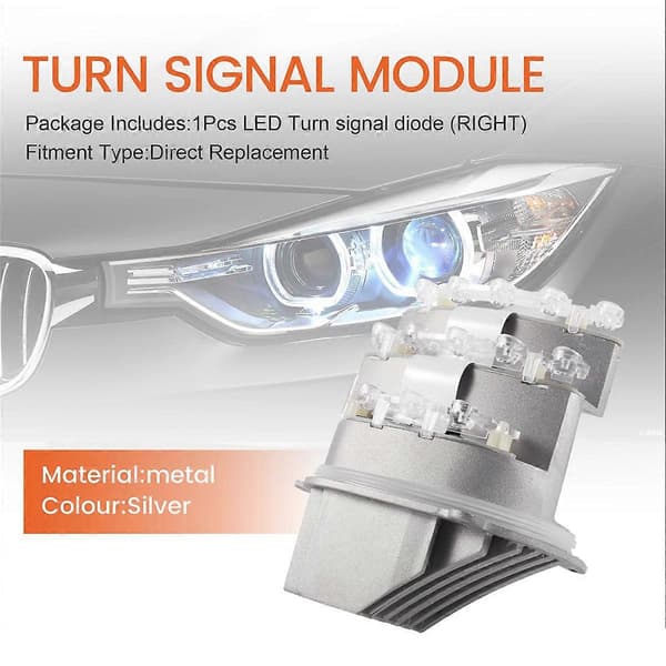 Ny For- E90 E91 328I 335I M3 Højre Side LED Blinklys Lampe Diode Indikator Modul 63127245814