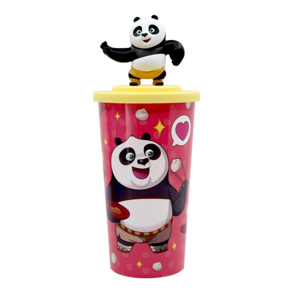 Kung Fu Panda 4 Po stil sugerørskop - Tegneseriefigur kop vandkop popcorn jern spand sektion C 501-600ml Section C