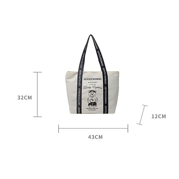 Skuldertasker Tote tasker SORT&HVID black&white