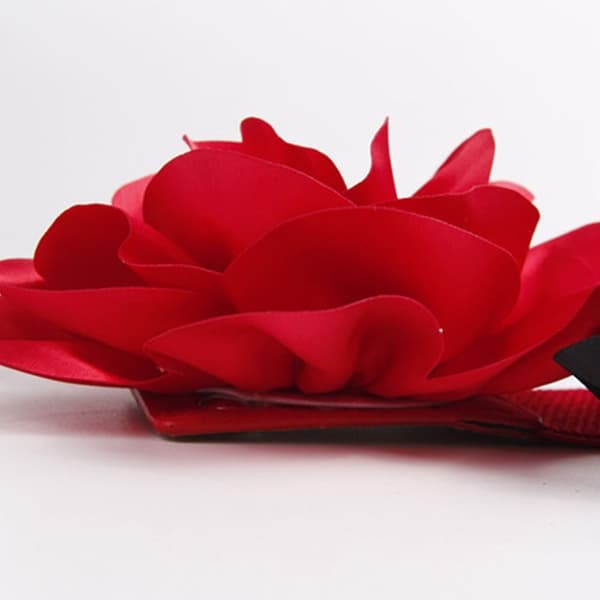 Bredt elastisk belte Store blomster Midjebånd SVART black