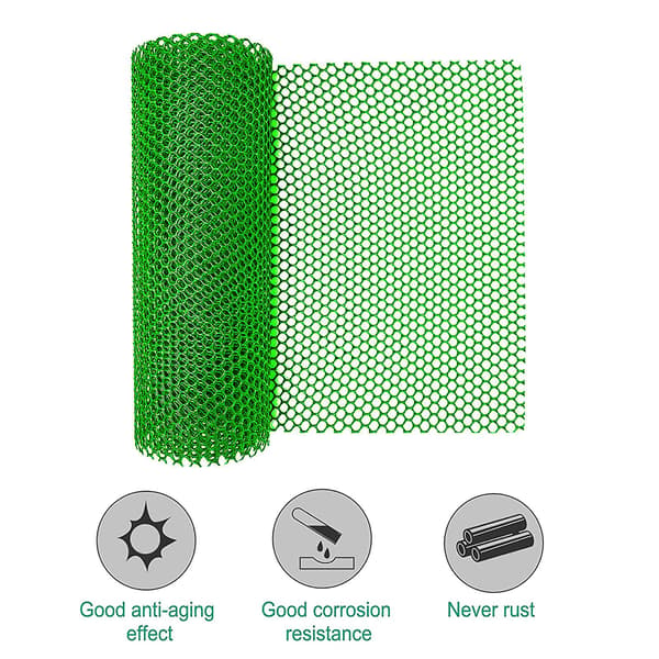Plastnet til havehegn, holdbart til håndværksprojekter og tilbehør Green