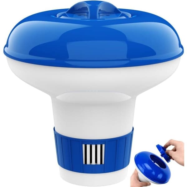 4 stk. Flydende pooldispenser, 12,7 cm flydende klordispenser, automatisk klordispenser, justerbar flydende tabletboks, pooldispenser til klor