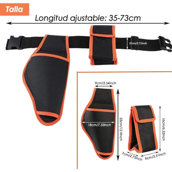 Electric Pruning Shears Holster with Adjustable Belt Pouch for Cordless Pruning Shears Batteries Mobile Water Bottle