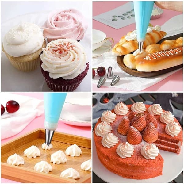 Tyllsett – 24 stk Sprøyteposer, Sprøyteposekobling – Cake Tool_qq