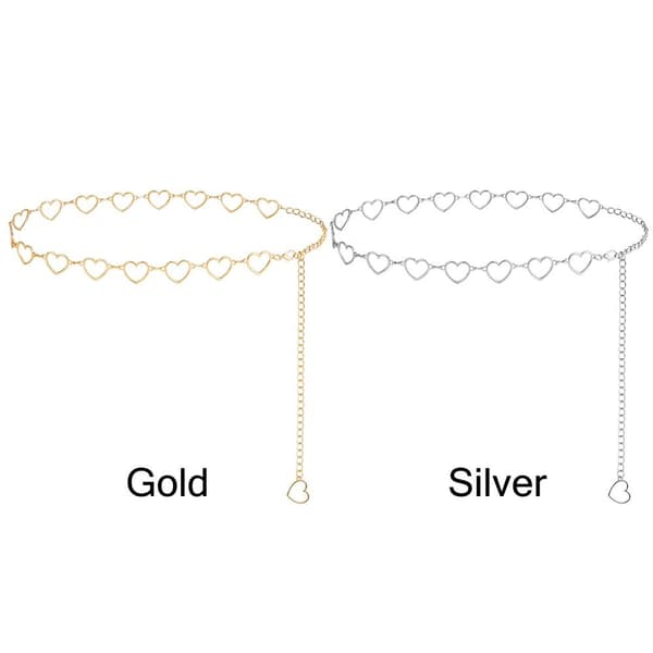 Kædebælte til kvinder Metal taljekædebælte GULD Gold