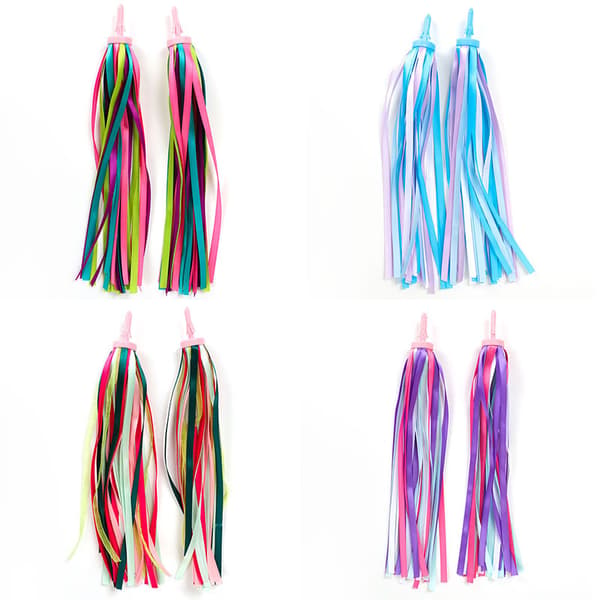 1 par børnecykel kvaster løbehjul styr streamers 4