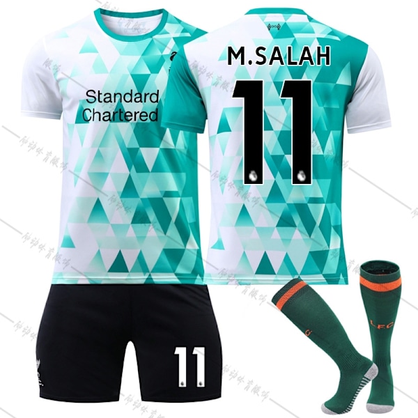 Lasten / aikuisten 22 23 MM-kisat Liverpool -setti - Täydellinen Mohamed Salah-11 #xl Mohamed Salah-11