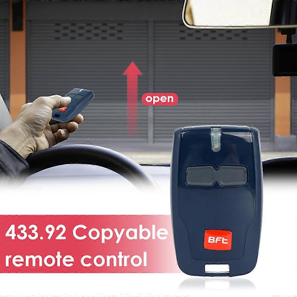 BFT 433,92MHz Grind- och Garageportsändare Fjärrkontroll Nyckelkopia two button